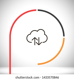 cloud download vector icon 10 eps , Lorem ipsum Flat design