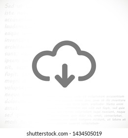 cloud download vector icon 10 eps , Lorem ipsum Flat design