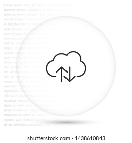 cloud download vector icon 10 eps , Lorem ipsum Flat design