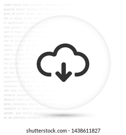 cloud download vector icon 10 eps , Lorem ipsum Flat design