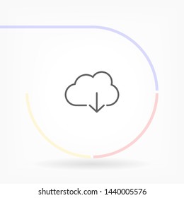 cloud download vector icon 10 eps , Lorem ipsum Flat design