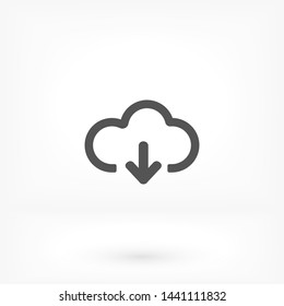cloud download vector icon 10 eps , Lorem ipsum Flat design