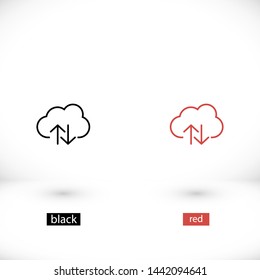 cloud download vector icon 10 eps , Lorem ipsum Flat design