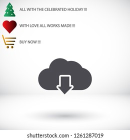  cloud download  vector icon