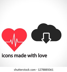  cloud download  vector icon