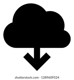 Cloud Download Vector Icon