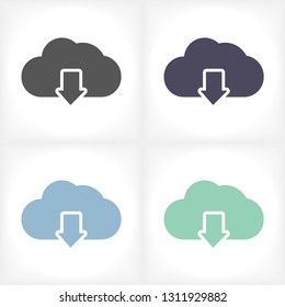  cloud download  vector icon
