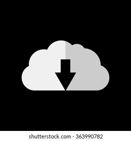 cloud download  - vector icon