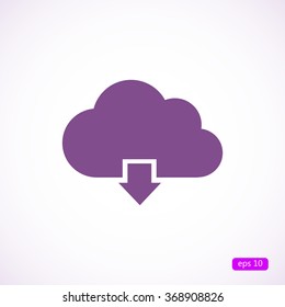 cloud download vector icon