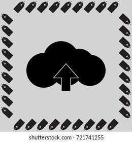 Cloud download vector icon