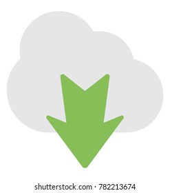 
Cloud Download Vector Icon
