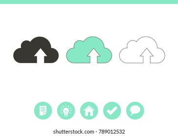 Cloud download vector icon.