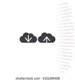 Cloud download Vector icon . Lorem Ipsum Illustration design