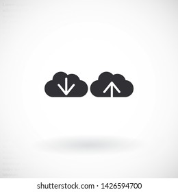 Cloud download Vector icon . Lorem Ipsum Illustration design
