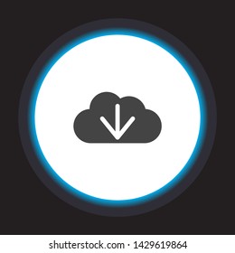 Cloud download Vector icon . Lorem Ipsum Illustration design
