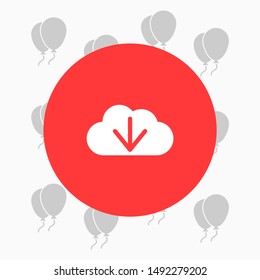 Cloud download Vector icon . Lorem Ipsum Illustration design