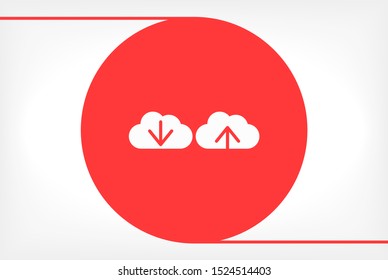Cloud download Vector icon . Lorem Ipsum Illustration design