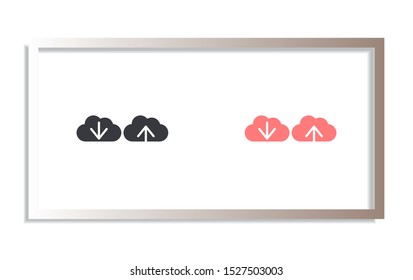 Cloud download Vector icon . Lorem Ipsum Illustration design