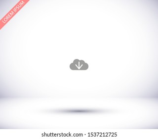 Cloud download Vector icon . Lorem Ipsum Illustration design