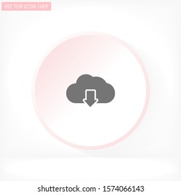  cloud download  vector icon , lorem ipsum Flat design