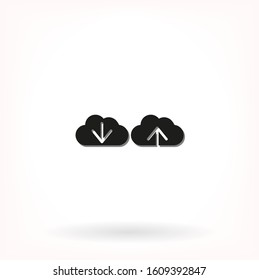 Cloud download Vector icon . Lorem Ipsum Illustration design