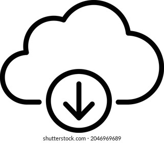 Cloud downloading Isolated Vector icon which can easily modify or edit

