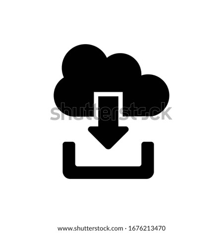 Cloud Downloads Vector icon. Cloud Computing illustration.