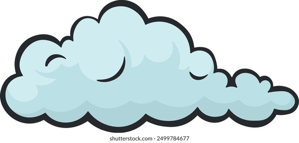 cloud drawing with black stroke and no background