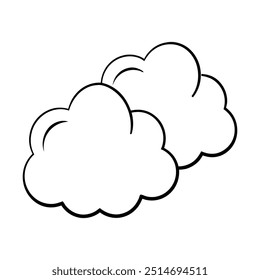 Cloud Drawing Design Icon Vector Illustration Clipart Eps
