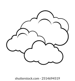 Eps De Clipart De Ilustração De Vetor De Ícone De Desenho De Nuvem