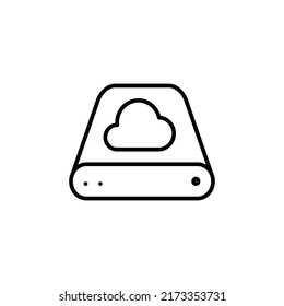 cloud drive editable stroke icon, Smart stroke icon