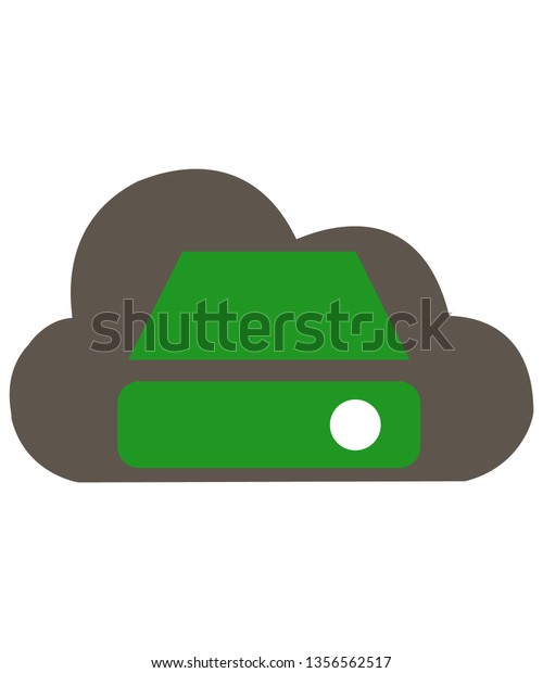 Cloud drive icon trendy icon on white background\
for web graphic
