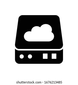Cloud Drive Vector icon. Cloud Computing illustration.