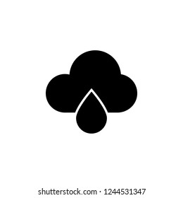 cloud drop icon. Simple glyph vector of weather set for UI and UX, website or mobile application