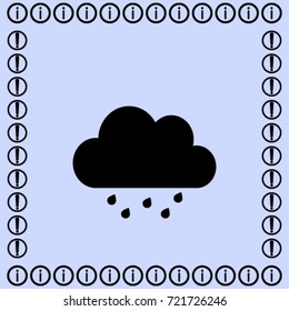 Cloud and drops . weather icon