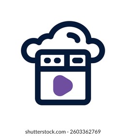 cloud dual tone icon. Sleek and modern vector icon for websites, mobile apps, marketing materials, and corporate design. Fully scalable and ready to use.