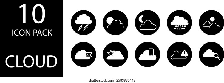  cloud duotone Editable Icons set, Duotone cloud icon pack is flexible and easy to customize, ensuring a design that suits your needs.