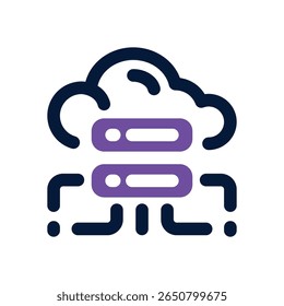 cloud duotone icon. Sleek and modern vector icon for websites, mobile apps, marketing materials, and corporate design. Fully scalable and ready to use.