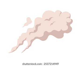 Cloud of dust, car exhaust stream, smog flow, animation of fast motion