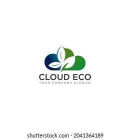 CLOUD ECO LOGO TEMPLATE. RESIZABLESCALABLE VECTOR.