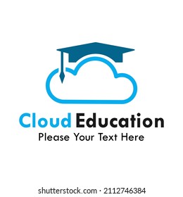 Cloud education logo template illustration
