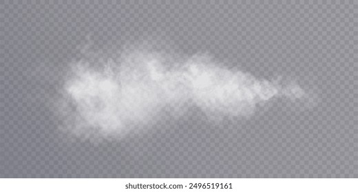 Cloud effect. Realistic vector fogsmoke smog effect. White steam, creeping smoke border. Cloud and growing smog mockup. Vector 10 ep.