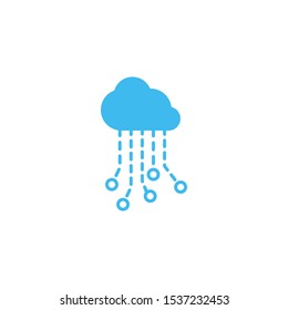 Cloud electronic circuit icon deisgn template