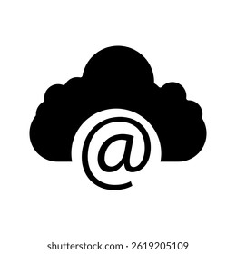  cloud email icon . vector illustration, pictogram isolated on white background. color editable