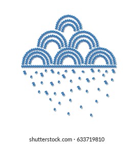 Cloud embroidered with beads. 