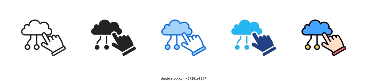 Cloud Enablement Icon Set Multiple Style Collection