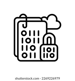 Cloud Encryption icon in vector. Logotype