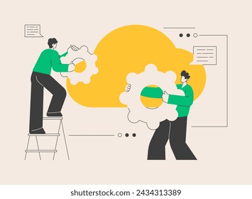 Cloud engineering abstract concept vector illustration. Cloud-based computing, hosted data storage, certified professional engineer, cloud-native software development abstract metaphor.