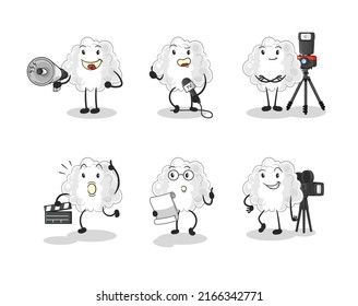 the cloud entertainment group character. cartoon mascot vector