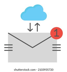 Cloud envelope  Isolated Vector icon which can easily modify or edit

